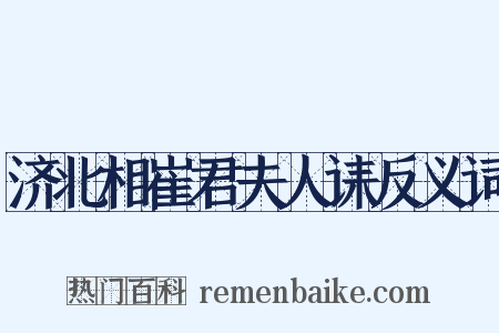 济北相崔君夫人诔反义词是什么意思的图片